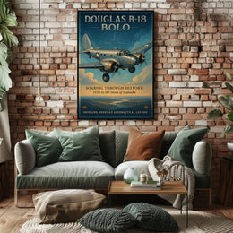 Douglas B18 Bolo Vintage Aircraft Poster Print