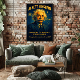 Albert Einstein Inspirational Vintage Science Poster