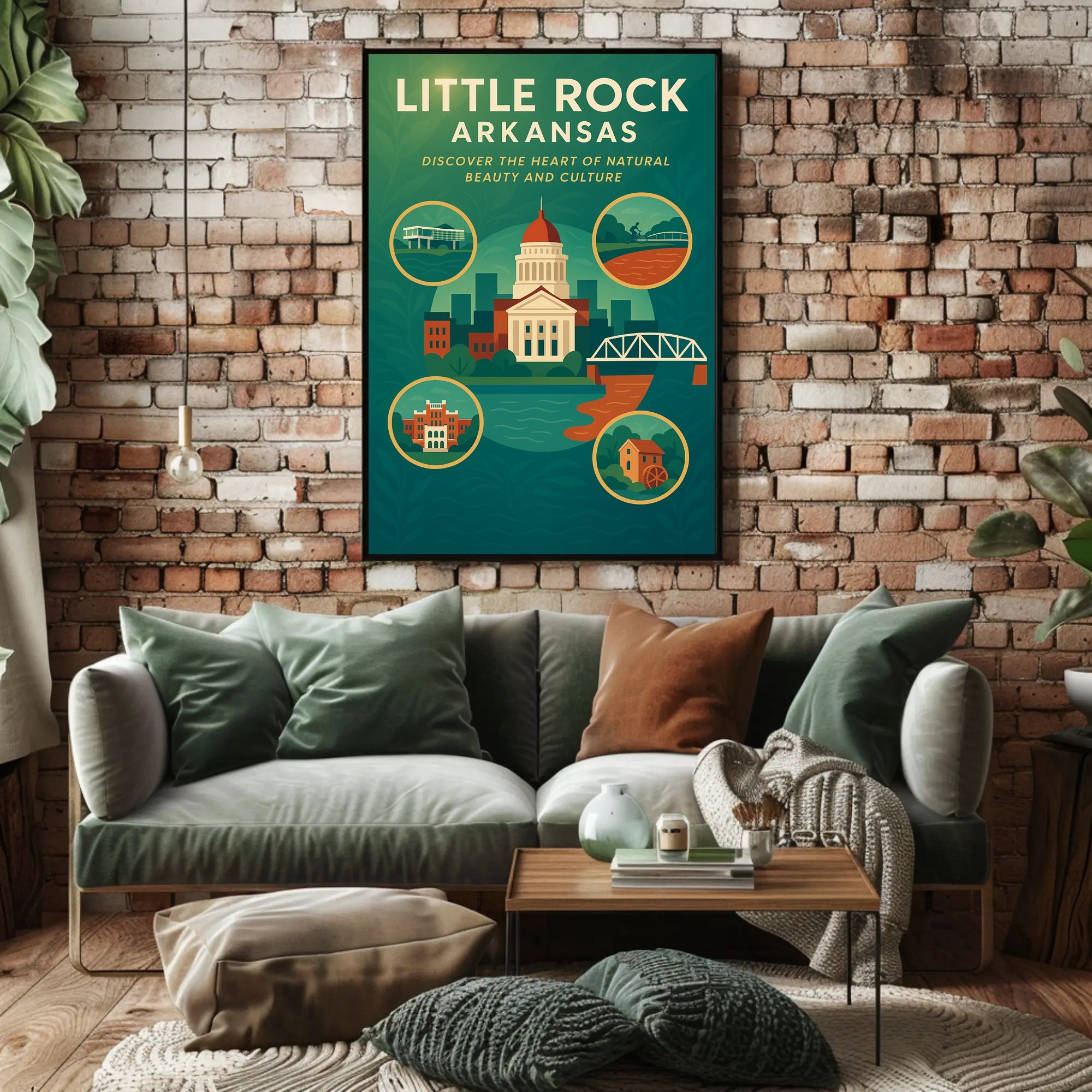 Little Rock, Arkansas Discover Natural Beauty and Culture Poster PosterGoat