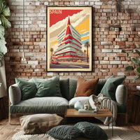 Modern Spain Architecture Travel Poster