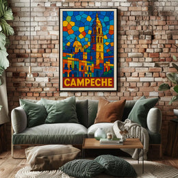 Campeche Stained Glass Art Poster