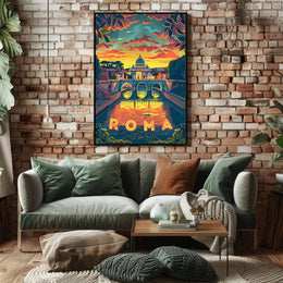 Rome's Majestic Architecture Featured Travel Poster