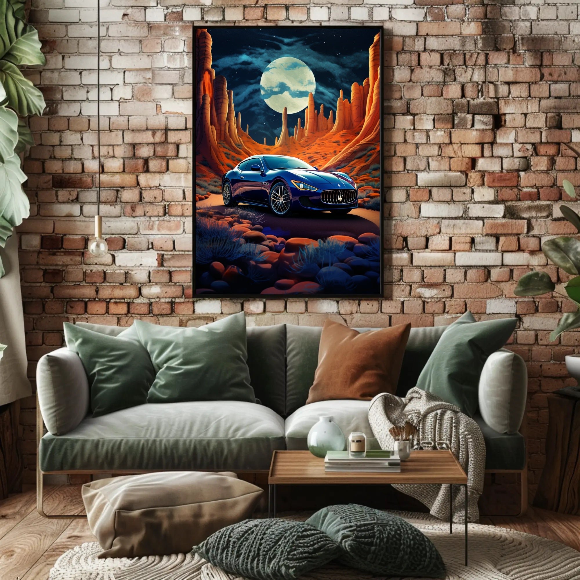 Desert Moon Drive Poster PosterGoat