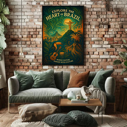 Brazilian Vibrance Travel Poster PosterGoat