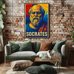 Socrates Mosaic Portrait Poster
