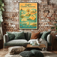 Explore Coastal Treasures Wall Art Print PosterGoat