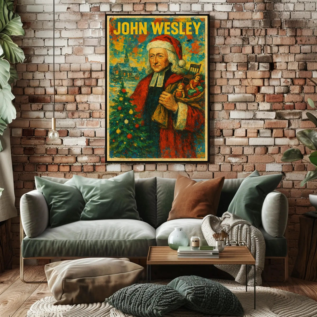 John Wesley Santa Theme Christmas Cultural Poster