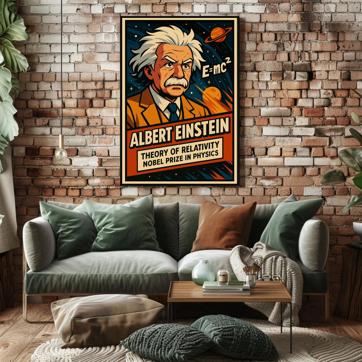 Einstein Relativity Vintage Educational Poster