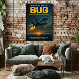 F/A-18 Hornet Ocean Flight - Poster