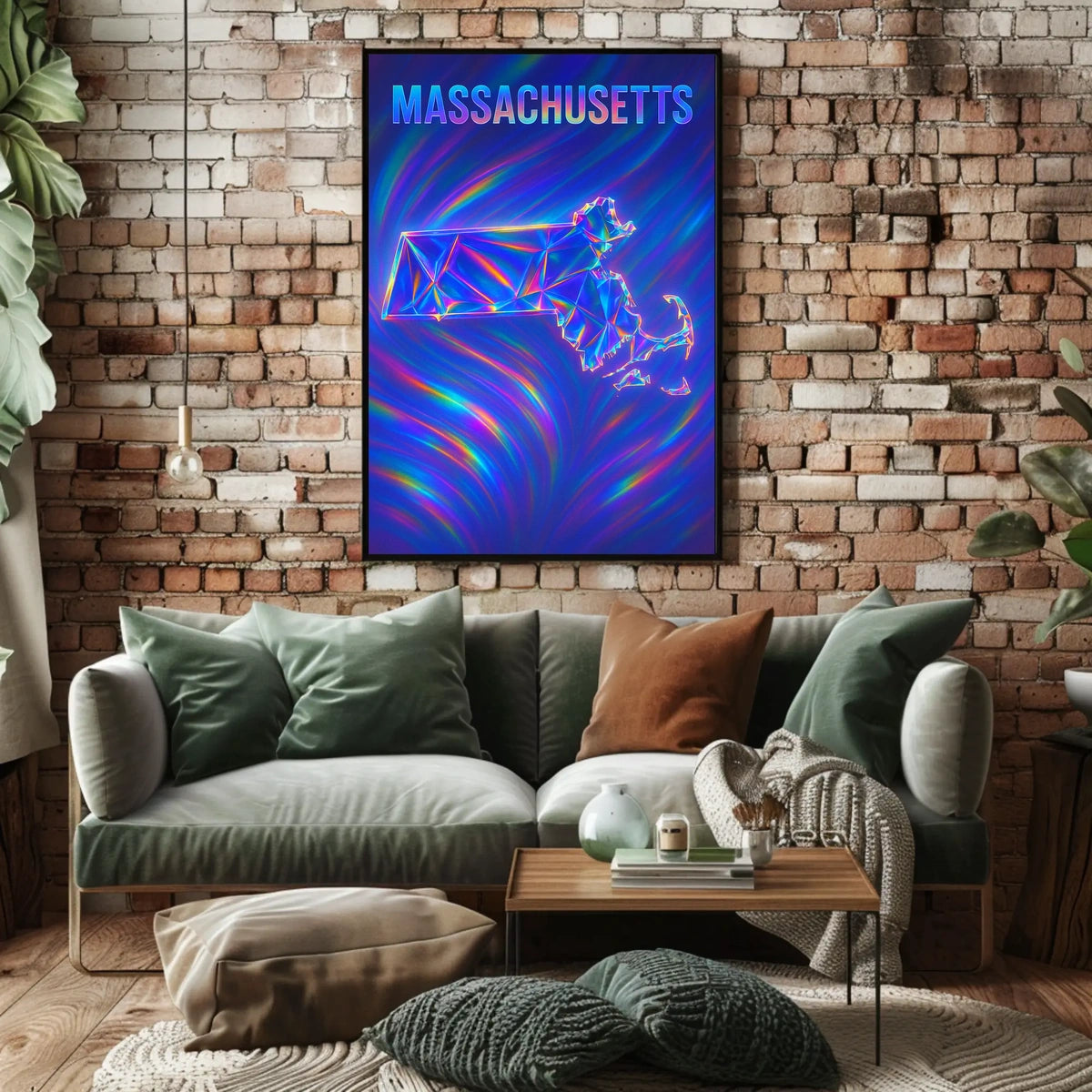 Massachusetts A Vibrant Tribute Poster