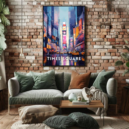 Times Square Vibrant Cityscape Art Print Urban or Cityscape Poster