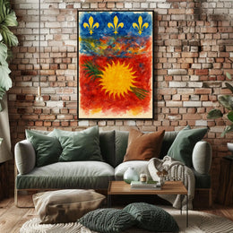 Vibrant Heraldry Wanderlust Decor Poster