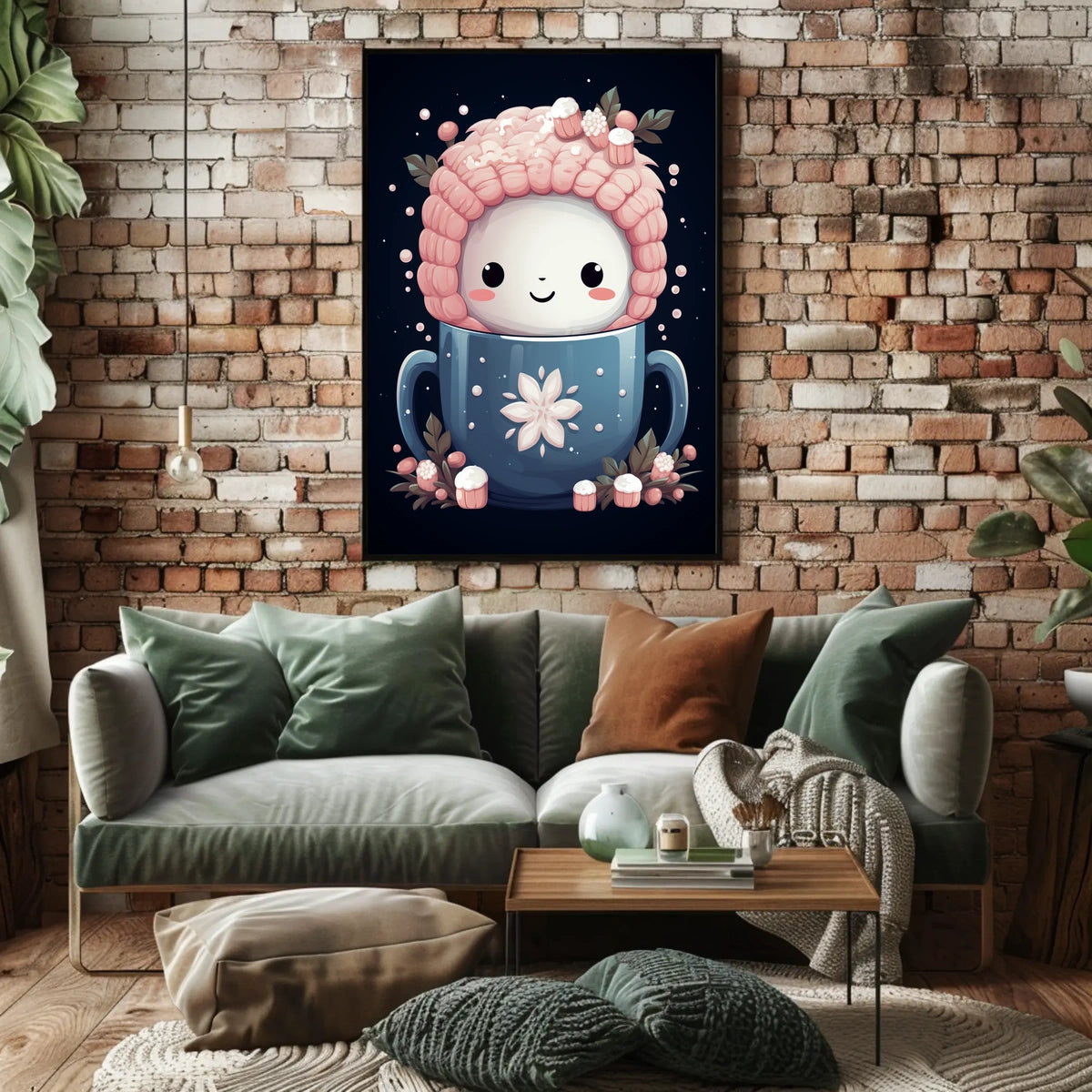 Cute Winter Mug Art Poster for Abstract or Artistic Poster