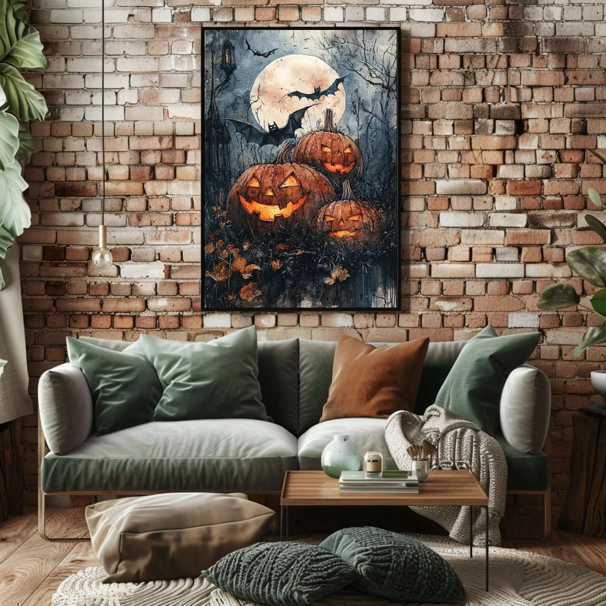 Halloween Moonlit Jack-O’-Lantern Scene Cultural or Heritage Poster