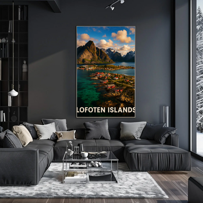 Lofoten Islands Norway Colorful Fishing Village Poster