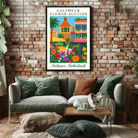 Aalsmeer Flower Auction Vintage Art Deco Poster