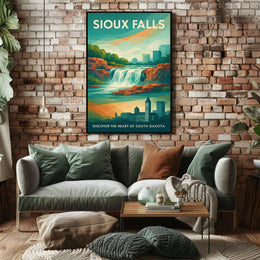 Discover Sioux Falls Wall Art Print