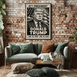 U.S. Presidential Term Vintage Style Political or Propaganda Poster