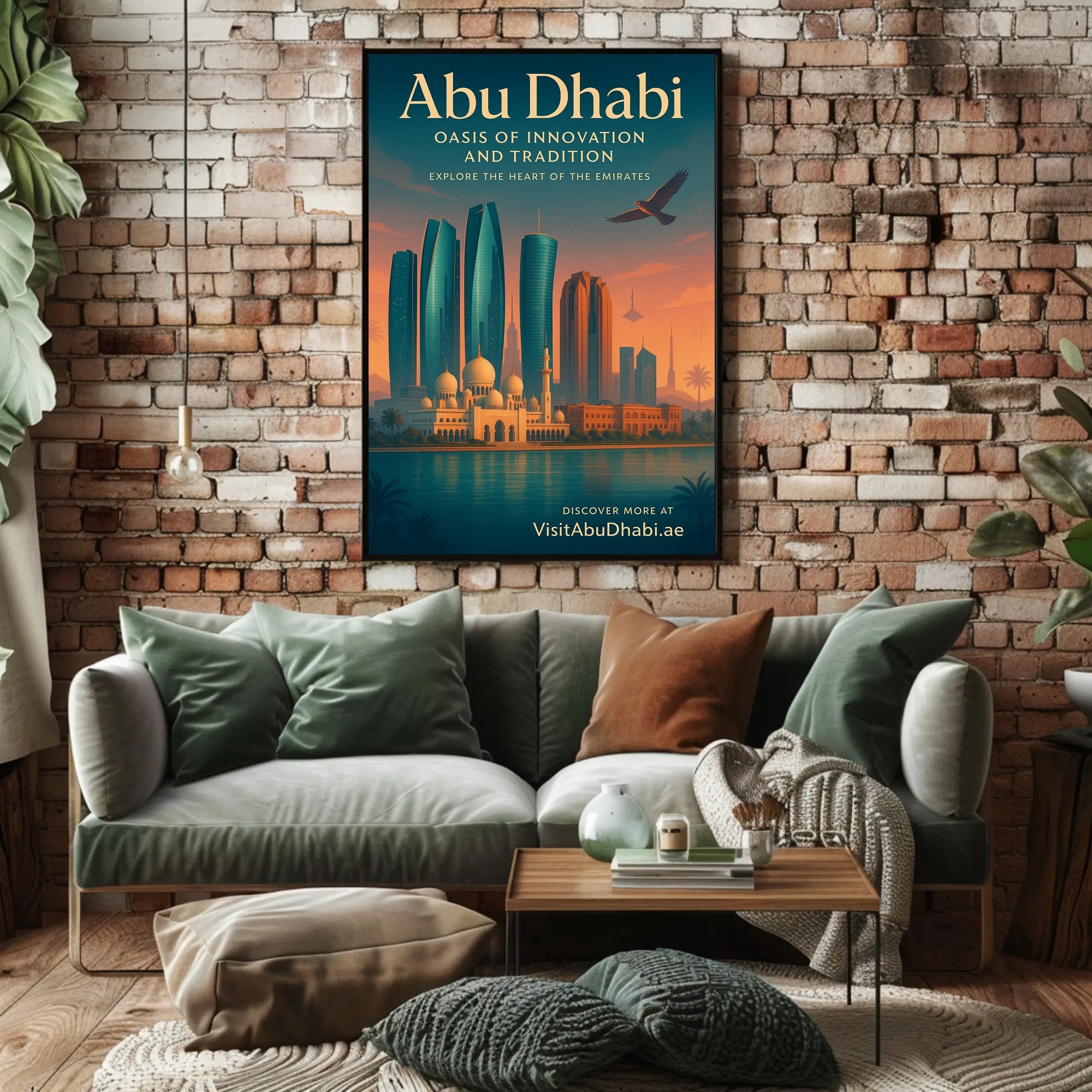 Abu Dhabi Modern Architectural Fusion Urban or Cityscape Poster