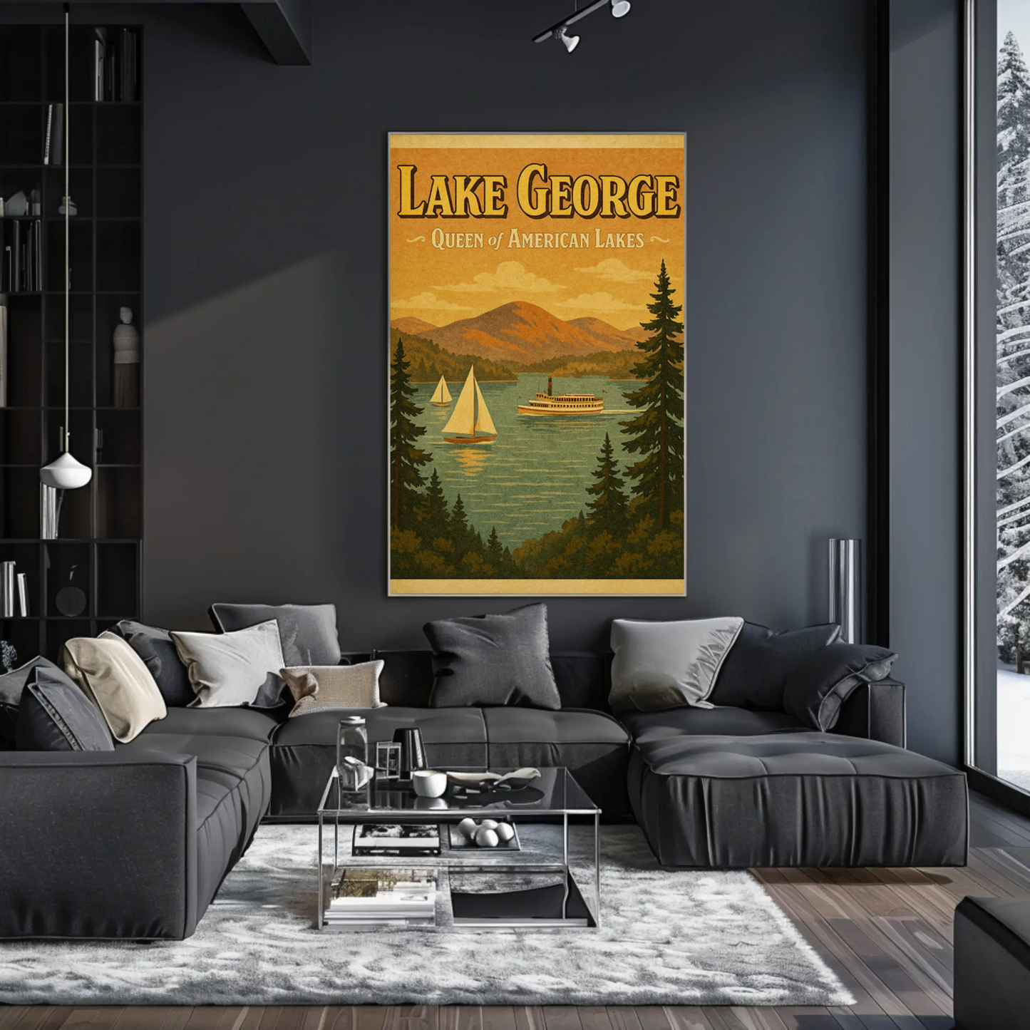 Lake George New York American Lakeside Poster