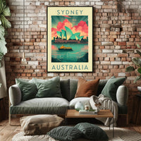 Sydney Opera House Artistic Poster - Travel Poster
