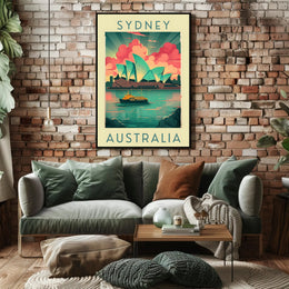 Sydney Opera House Artistic Poster - Travel Poster