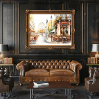 Parisian Street Café Scene Poster PosterGoat
