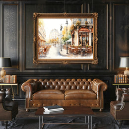 Parisian Street Café Scene Poster PosterGoat