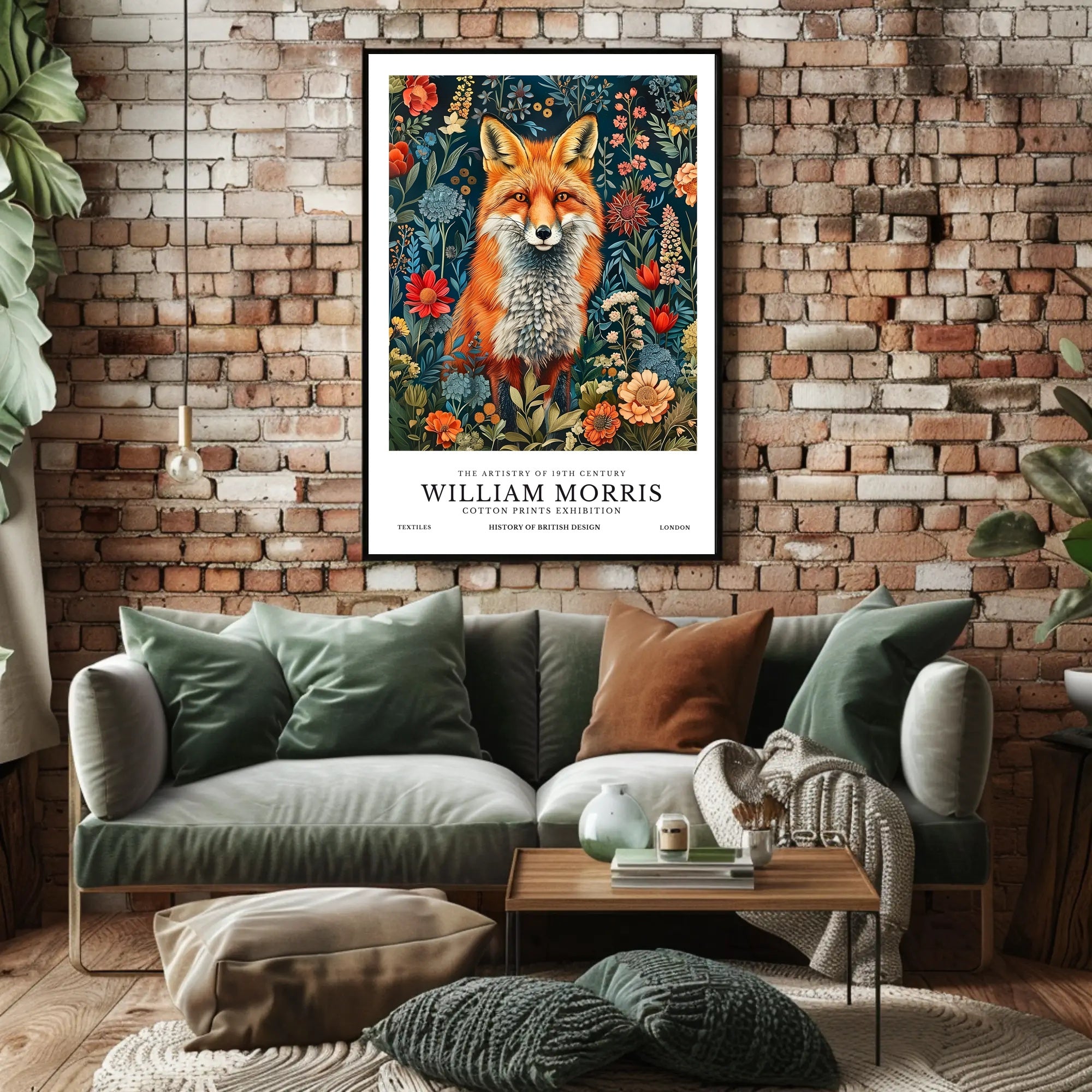 William Morris Nature Art Red Fox Cultural or Heritage Poster
