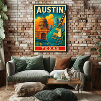 Austin, Texas Vibrant Culture And Poster