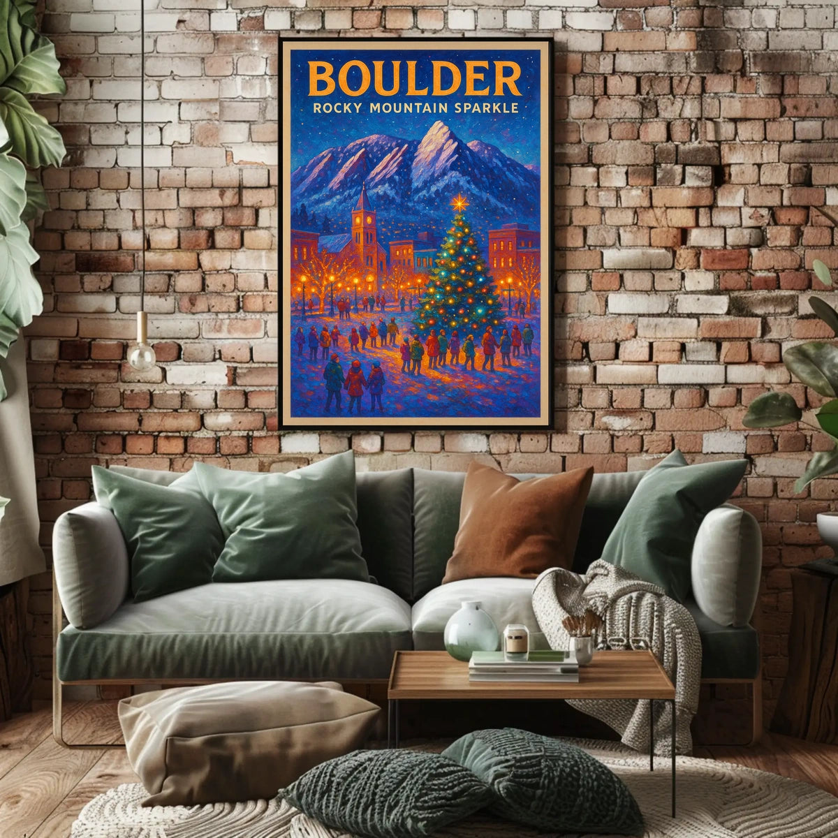 Boulder Rocky Mountain Sparkle Poster