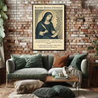 Blessed Diana d’Andalò Vintage Religious Iconography Poster