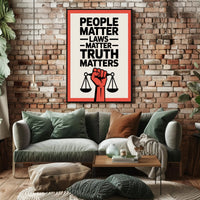 Justice and Equality Bold Political or Propaganda Poster