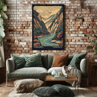 Serene Canyon Landscape Poster