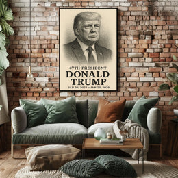 Donald Trump 47th President Pop Art Patriot Poster