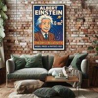 Einstein Relativity Vintage Science Decor Poster