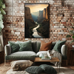 Big Bend Canyon Travel Poster Scenic Wall Art