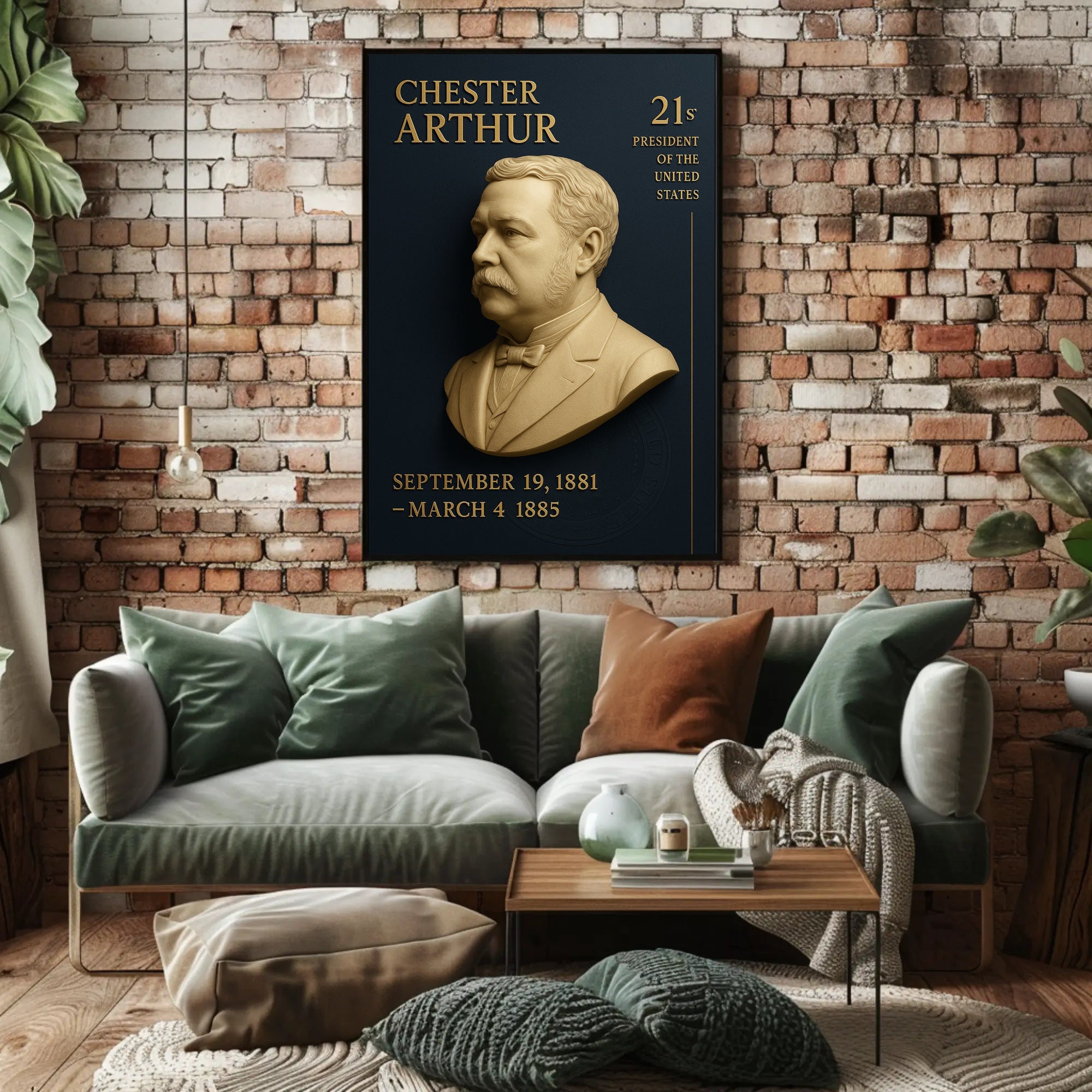 Chester A. Arthur Commemorative Vintage Presidential Poster PosterGoat