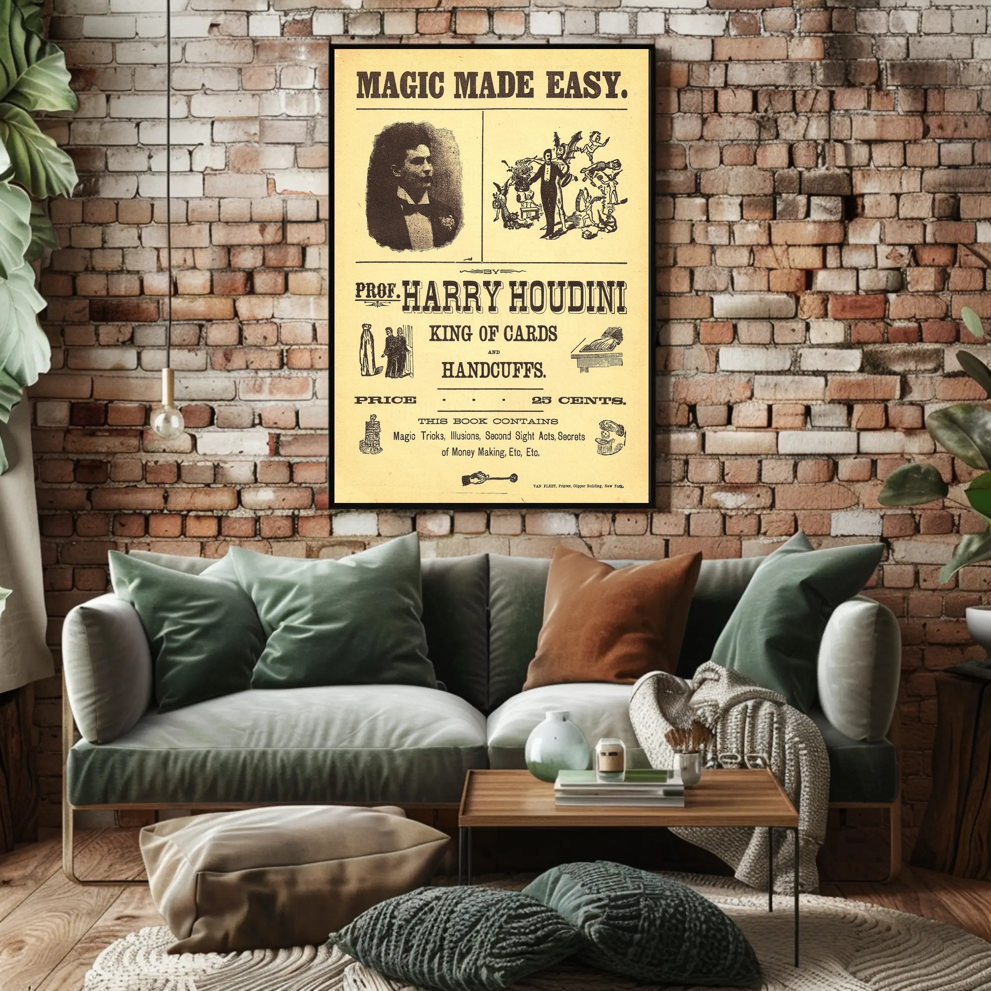 Harry Houdini Vintage Magic Cultural or Heritage Poster