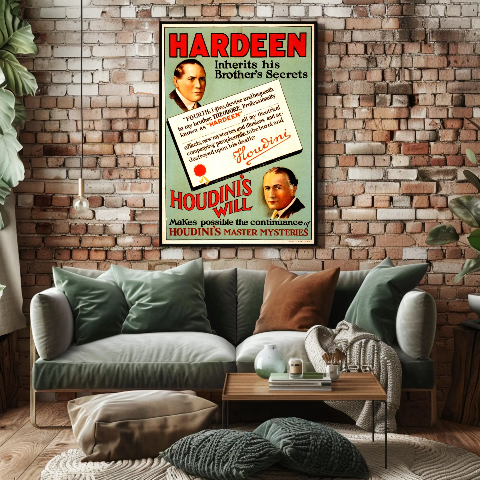 Hardeen Magic Legacy Vintage Cultural or Heritage Poster