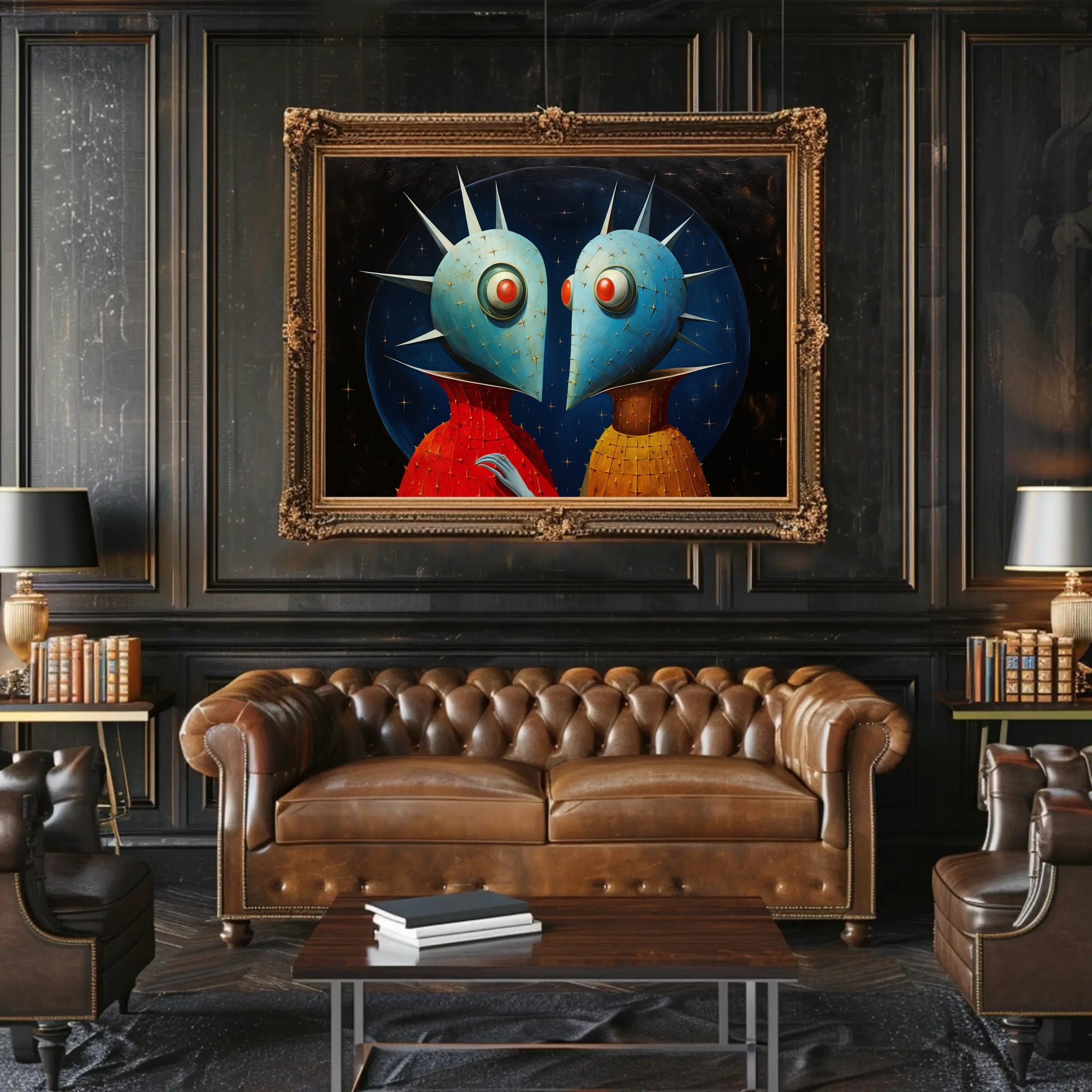 Surreal Alien Sci-Fi Art Poster - Futuristic Sci-Fi Poster