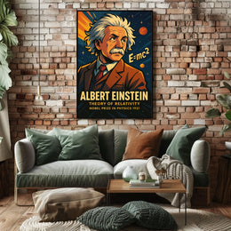 Einstein Relativity Vintage Science Scholar Poster