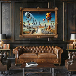 Surreal Futuristic Alien Landscape Art Poster Futuristic Sci-Fi Poster
