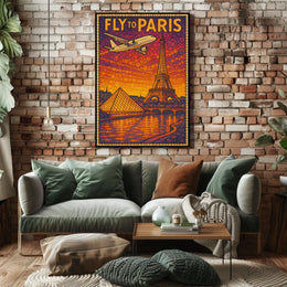 Fly To Paris Poster