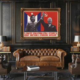 Soviet Cuban Friendship and Cooperation Poster