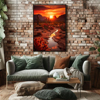 Desert Sunset Serenity Poster