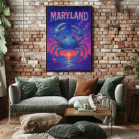 Maryland Starry Crab Poster