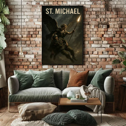 Saint Michael the Archangel Spiritual Art Poster