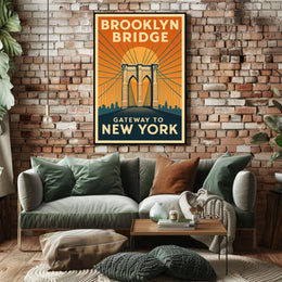 Brooklyn Bridge Gateway Travel Poster