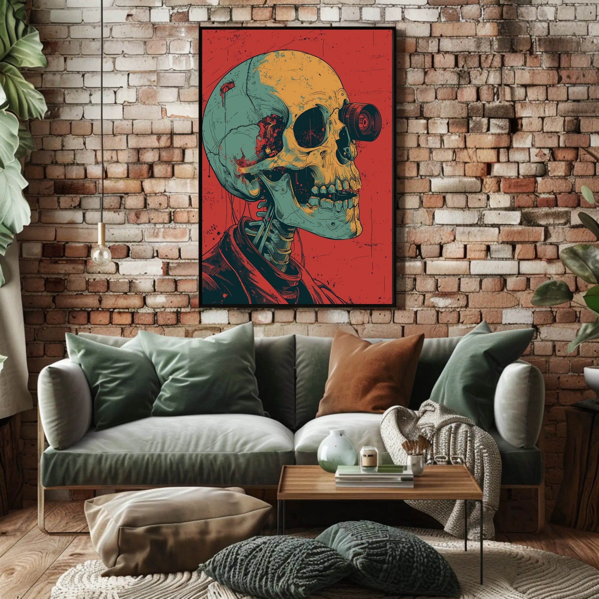 Cybernetic Skull Art Poster PosterGoat